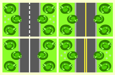 Parts of the road seamless