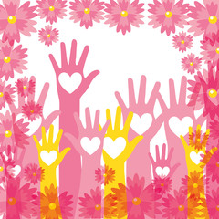 Fototapeta premium hands up design 