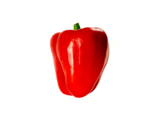 Red bell pepper isolated on white background