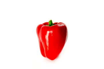 Red bell pepper isolated on white background