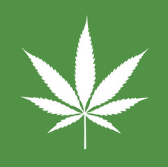 Cannabis leaf and Texture. Vector illustration and icon.