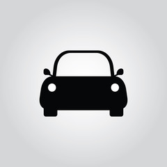 Car icon car icon vector on gray background. Vector illustration.