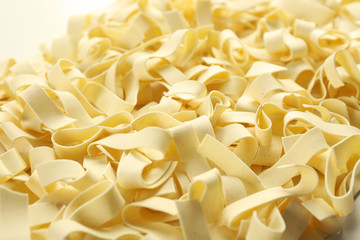Italian dry pasta, close up