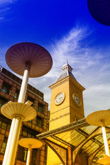 in front of the Unedrground station