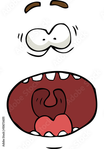 "Cartoon screaming face" Stock image and royalty-free vector files on