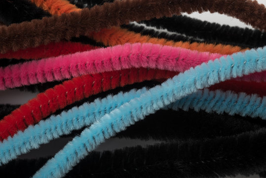 Closeup of Colour Pipe Cleaners