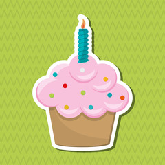 cupcake icon design, vector illustration