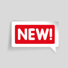 New label vector speech bubble