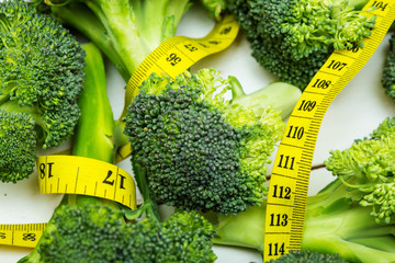 Broccoli with the measuring tape