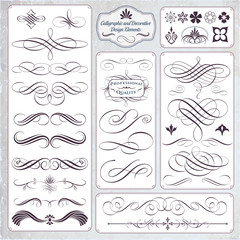 Calligraphic Decorative Design Elements