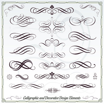 Calligraphic Decorative Design Elements