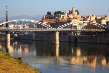 Fototapeta na wymiar Day view of Ebro Tortosa. Spain