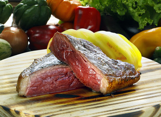 Grilled beef steak