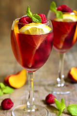 Homemade delicious sangria.