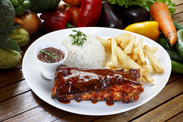 roast ribs with barbecue sauce