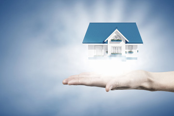 House in human hand