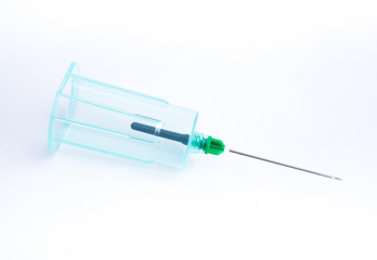 Vacutainer blood collection pre-attached holder