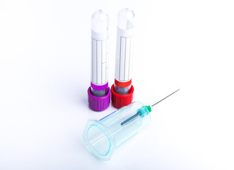 Vacutainer blood collection pre-attached holder