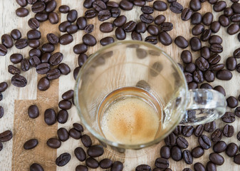Empty of coffee cup