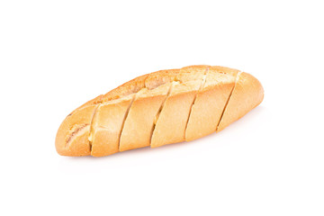 garlic bread against white background