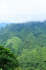 Obraz premium A natural geological wonder of limestone mountain, Laos