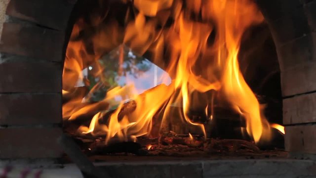 llamas Horno calent&aacute;ndose
