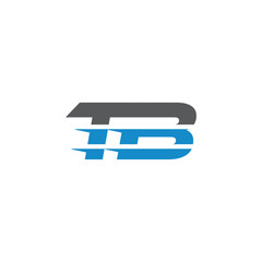 Fototapeta premium Simple Modern Dynamic Letter Initial Logo tb