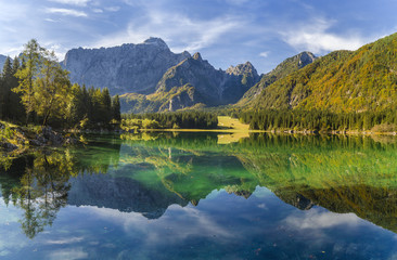 jezioro górskie w Alpach Julijskich,Laghi di Fusine