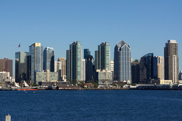Fototapeta na wymiar San Diego Skyline