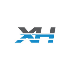 Simple Modern Dynamic Letter Initial Logo xh