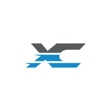 Simple Modern Dynamic Letter Initial Logo xc