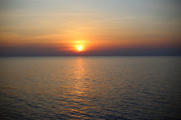 sunset and sea