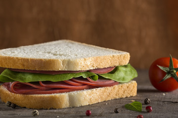 Beef pastrami sandwich