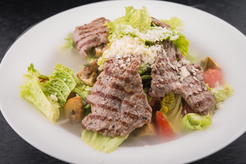 salad with beef