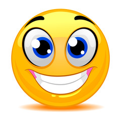 Vector Illustration of Smiley Emoticon Happy Face