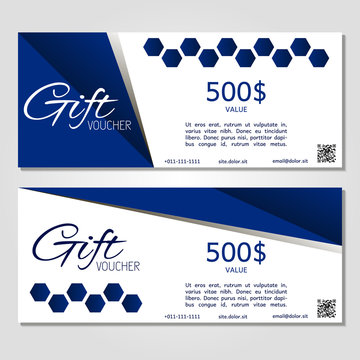gift voucher vector illustration coupon template for company