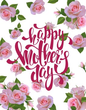 Happy Mother's Day lettering.