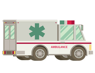 Ambulance flat vector