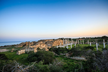 Fototapeta na wymiar Ancient city of Salamis located in on Cyprus.