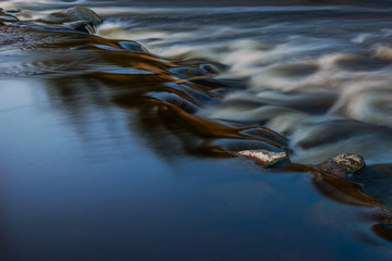Water flow through the stones