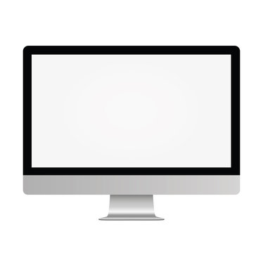 Computer display isolated on white.
