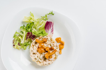 salad with mushrooms