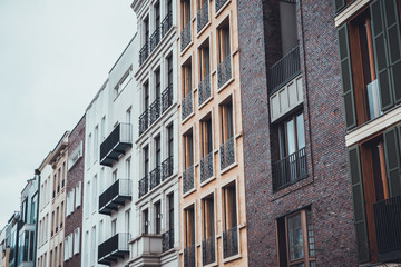Fototapeta na wymiar Modern Condominiums in Urban Neighborhood