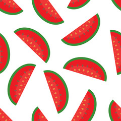 абстрактный бесшовный фон с арбузом в детском стиле