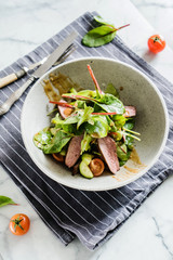 salad with beef