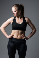 Obraz premium Portrait of the sports girl blonde