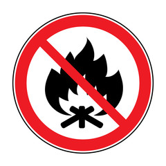 no fire bonfire sign