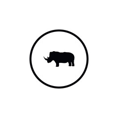 Icon, silhouette of a rhinoceros.