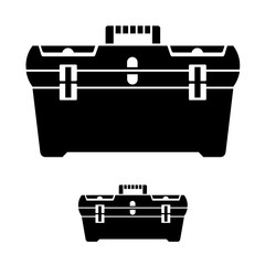 vector tool box black symbol