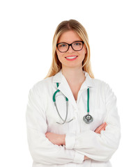 Fototapeta premium Blonde medical with glasses